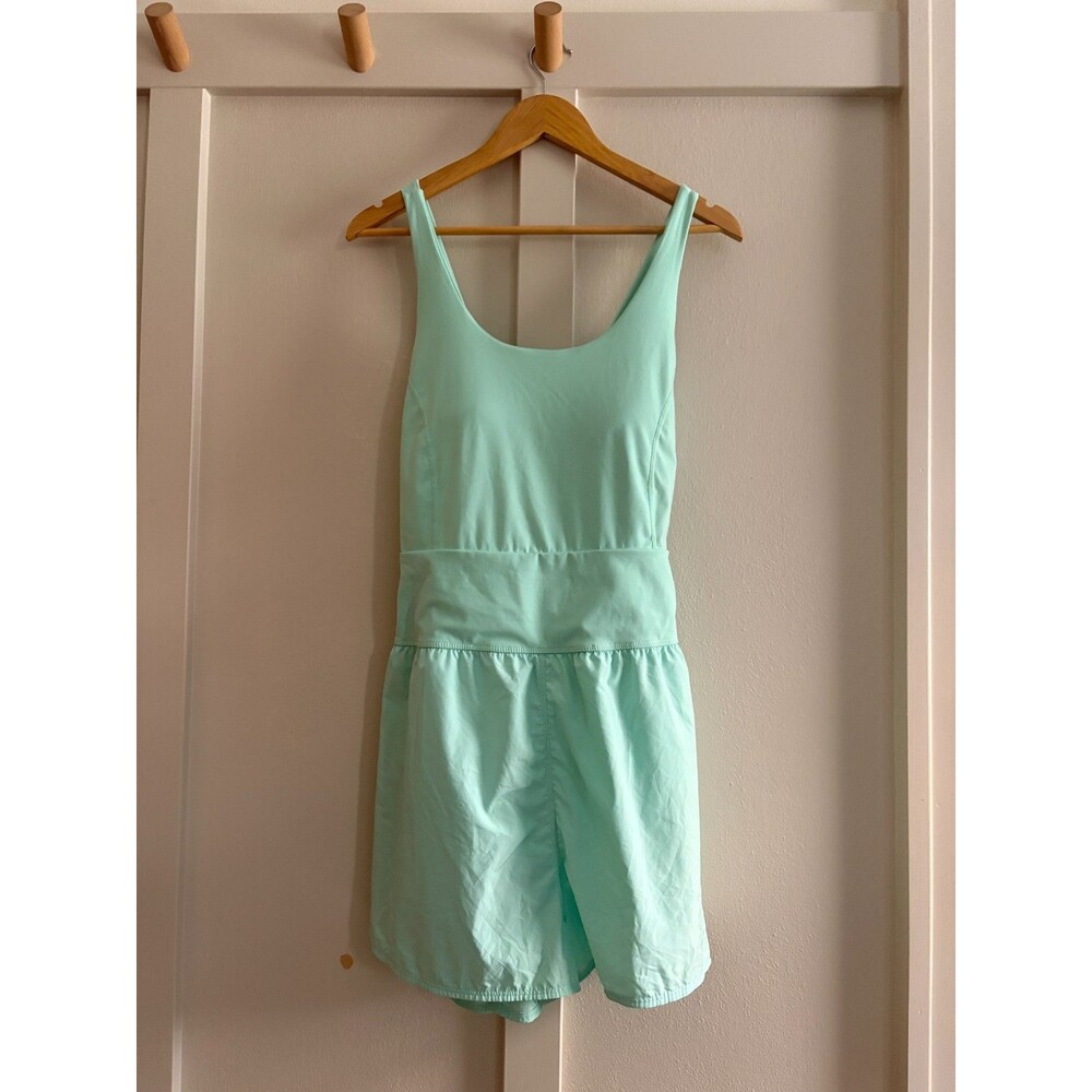 Avia Crossback Romper Moisture Wicking Green XXL 20  Zip Pocket